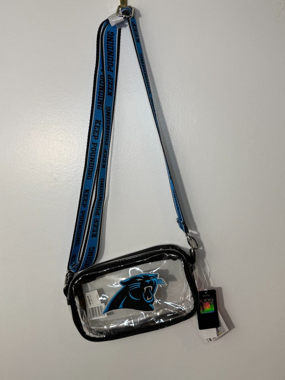 Carolina Panthers Clear Stadium Crossbody Bag NFL “Keep Pounding” NEW